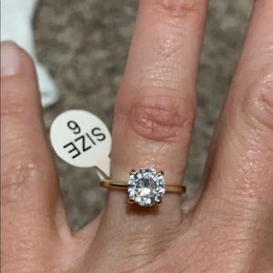 1ct CZ engagement ring